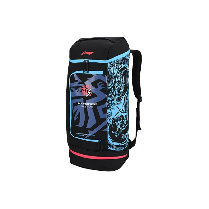 LiNing Fabric Badminton Backpack Unisex Black Blue-1