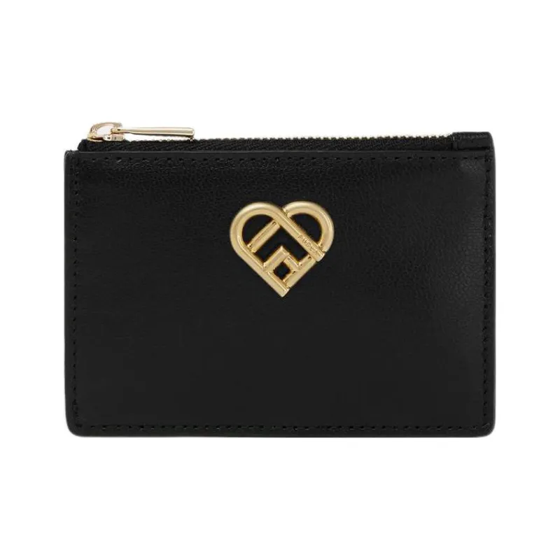 Furla My Joy Taita Calfskin Document Wallet Card Holders Small Size Women's Black-0