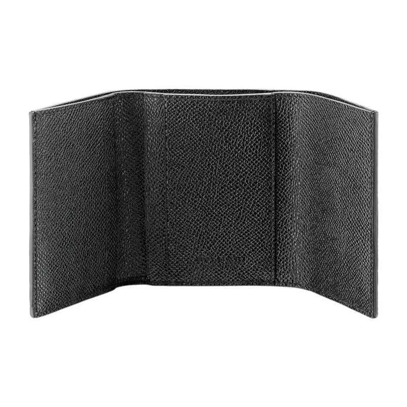 BVLGARI Bulgari Clip Calfskin Wallet Women's Black-3