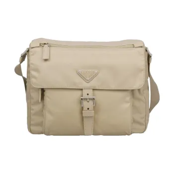 PRADA Nylon Crossbody Bag Shoulder Bag Women's Beige