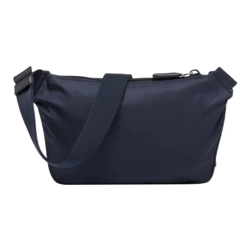 PRADA Re Nylon And Saffiano Leather Shoulder Bag Navy-2