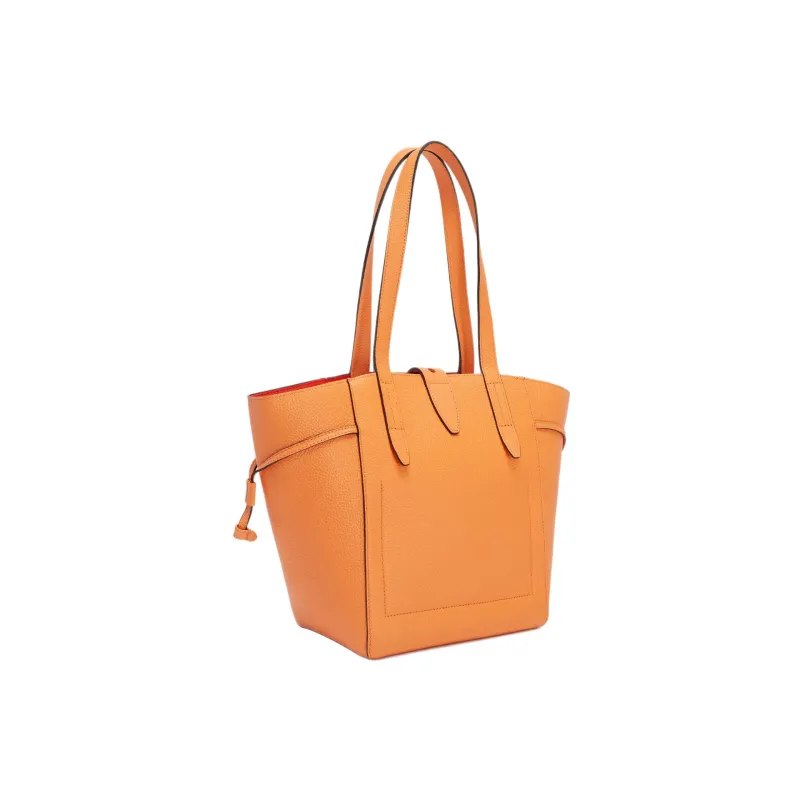 Furla Net Collection Textured Calfskin Tote Bag Shopping Bag Shoulder Bag Handbag Medium Size Women's Orange-2