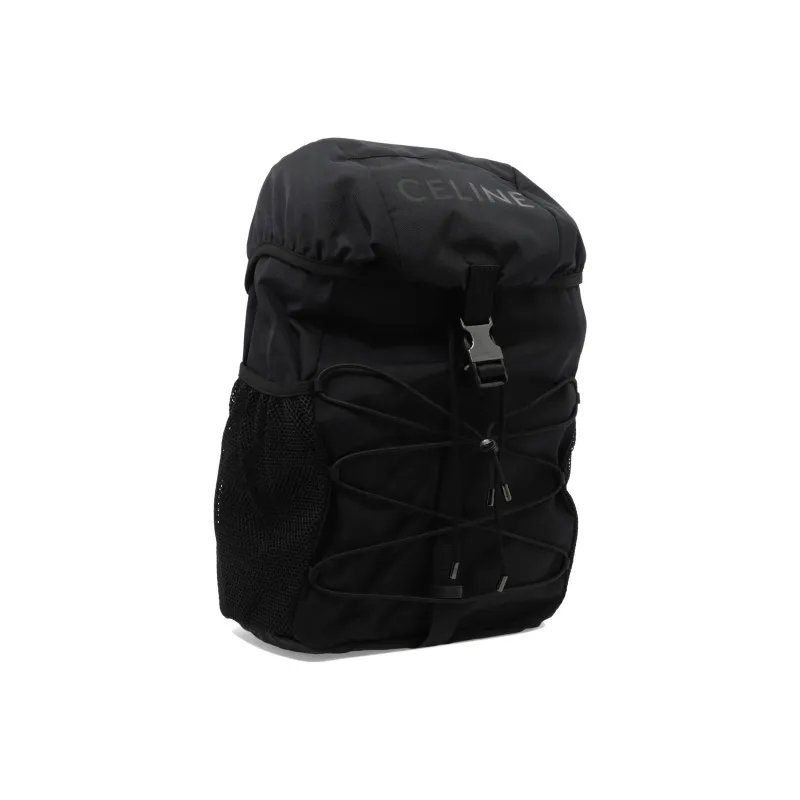 CELINE Nylon Fabric Backpack Medium Size Men's Black-2