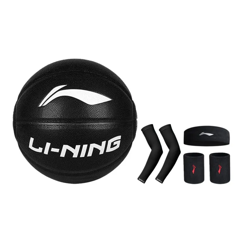 LiNing Badfive PU Basketball Black Size 7 Ball Training Competition Unisex-25