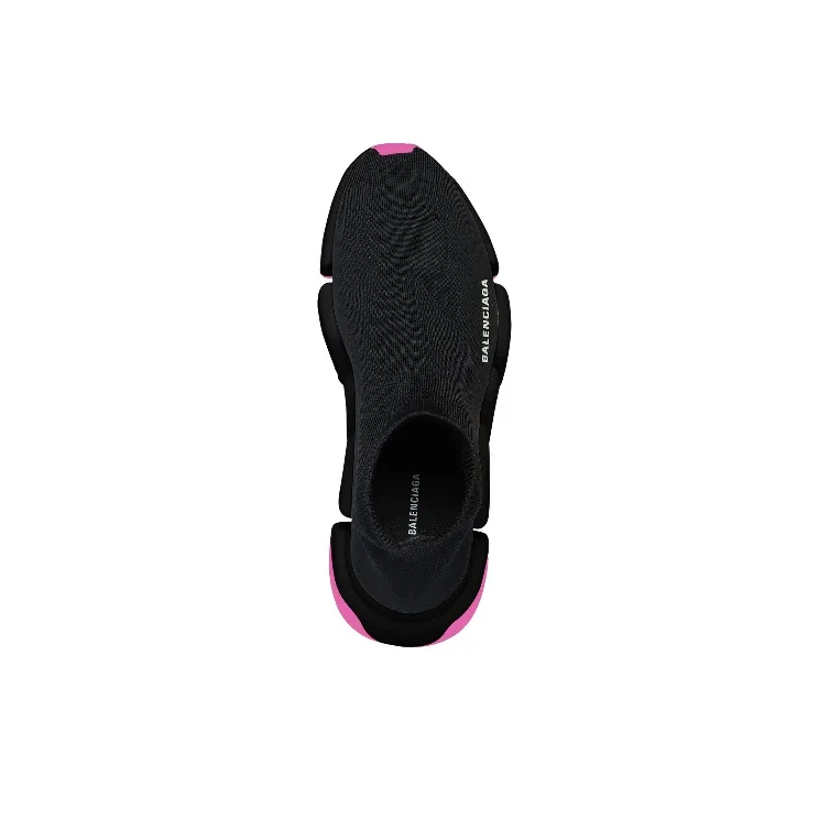 Balenciaga Women's Speed 2.0 Sneaker 'Clear Sole - Black Neon Pink'-3