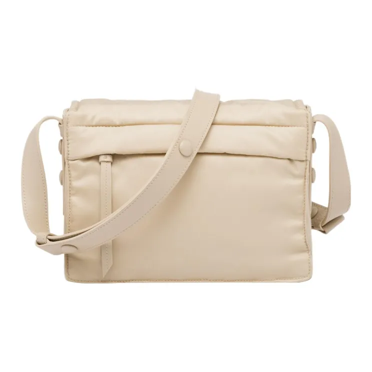 PRADA Cini Fabric With Leather Messenger Bag Crossbody Bag Shoulder Bag Men's Desert Yellow-1