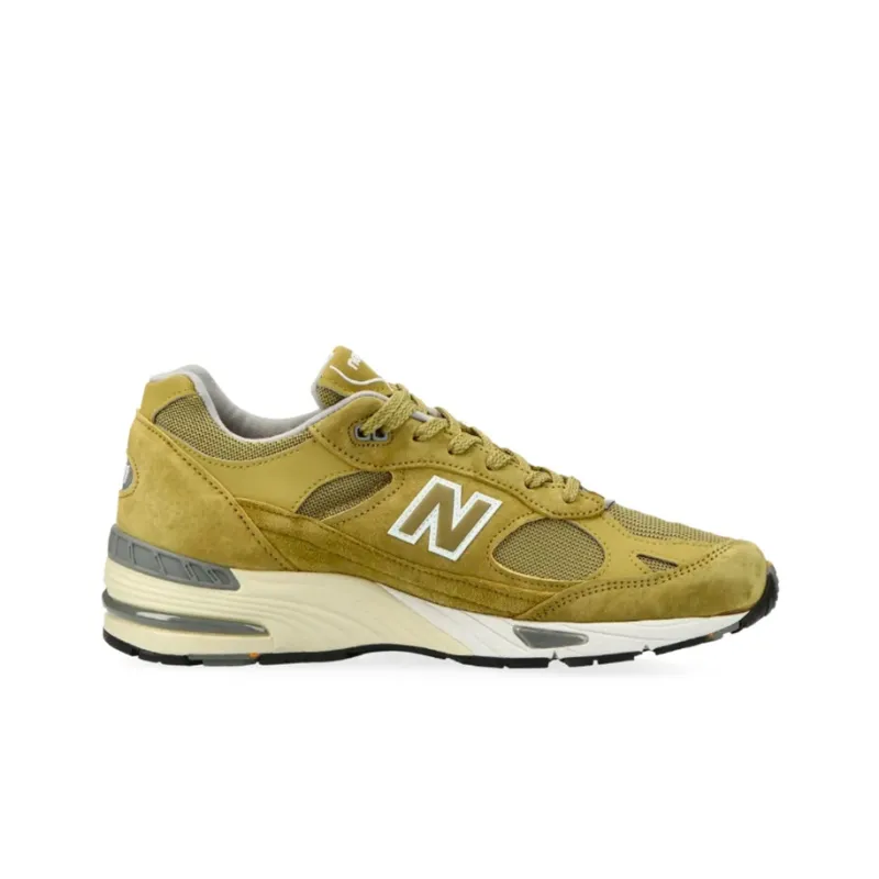New Balance 991 MiUK Green Moss Cloud Cream-1
