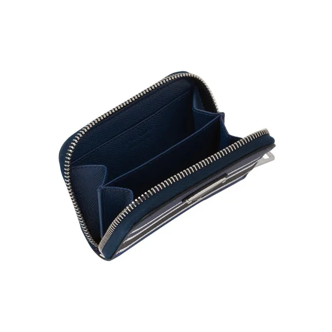 PRADA Saffiano Leather Coin Purse Men's Blue-1