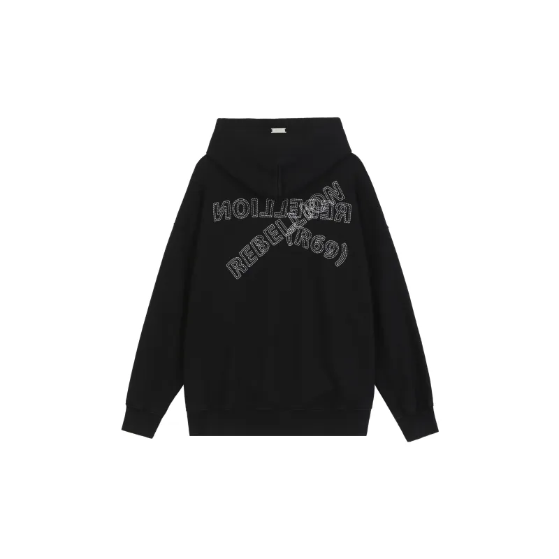 R69 Hooded Loose Fit Sweatshirt Unisex-4