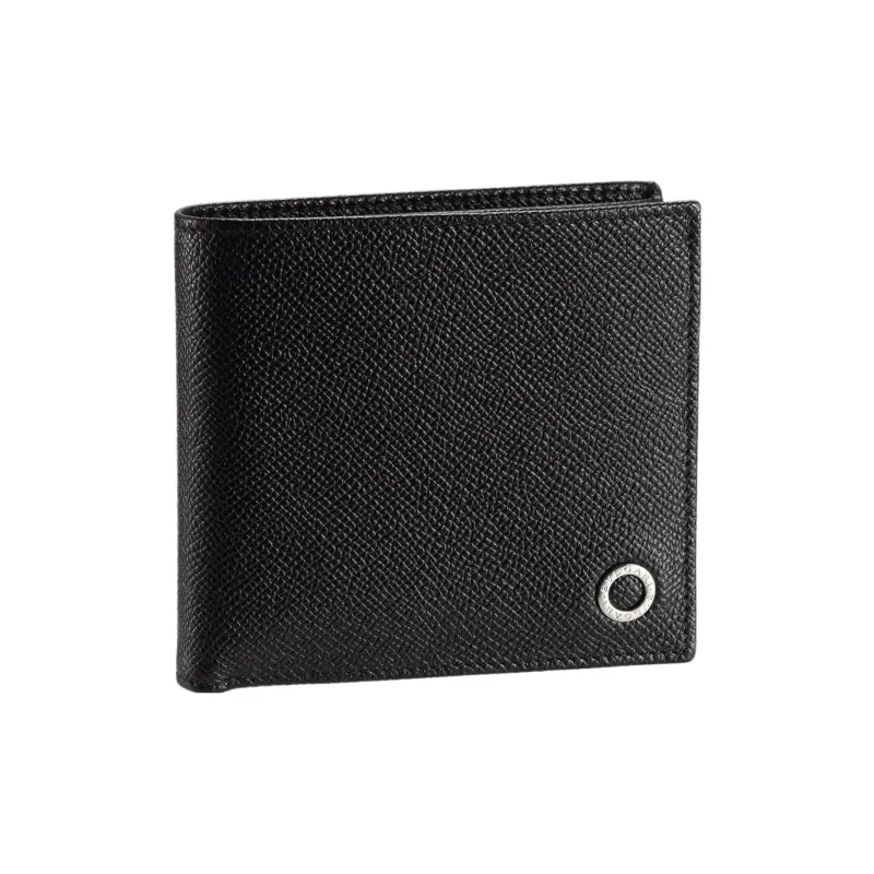 BVLGARI Calfskin Wallet Men's Black-0
