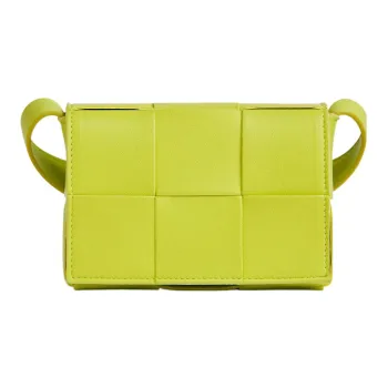 Bottega Veneta Cassette Mini Intreccio Acid Kiwi