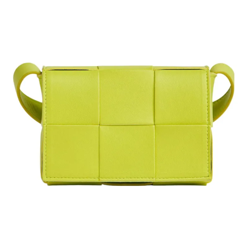 Bottega Veneta Cassette Mini Intreccio Acid Kiwi-0