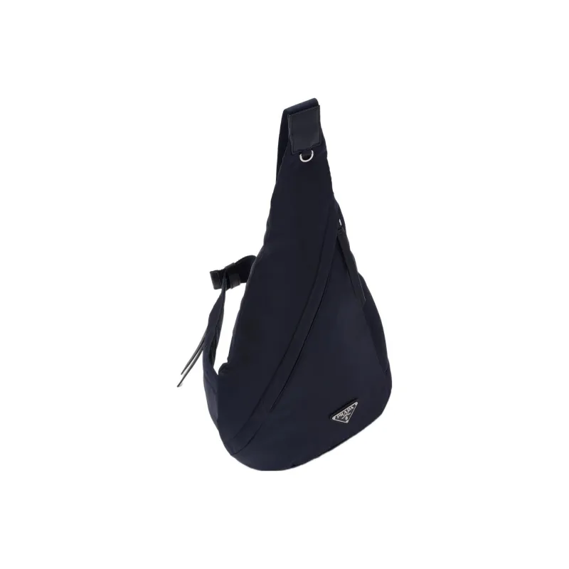 PRADA Fabric With Leather Sling Bag, Shoulder Bag Men's Blue-1