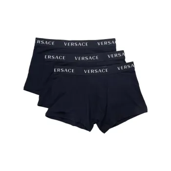 VERSACE Three Pack Logo Band Boxer Briefs