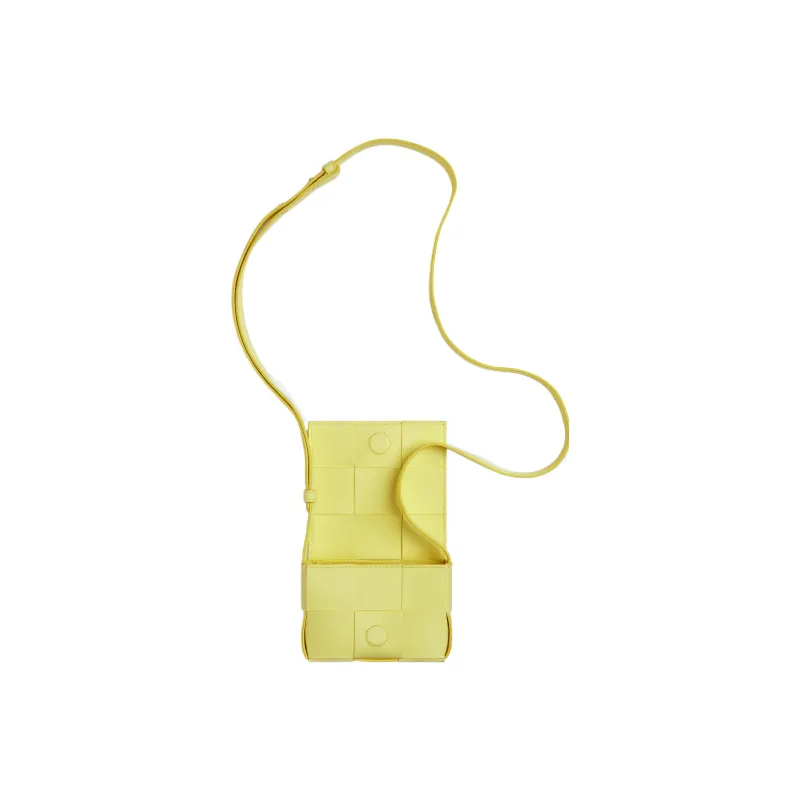 Bottega Veneta CASSETTE Sheepskin Tofu Bag, Pillow Bag, Crossbody Bag, Shoulder Bag Mini Women's Bright Yellow-7