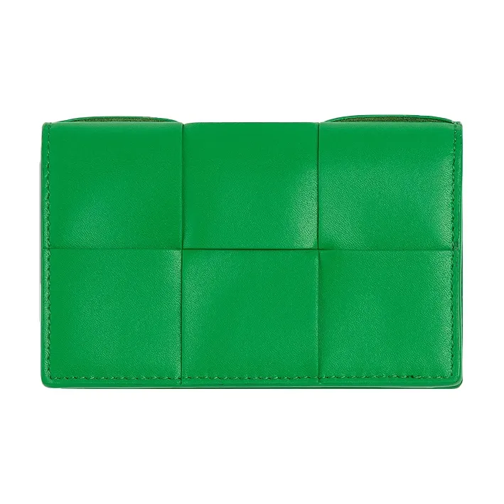 Bottega Veneta Calfskin Card Holder Men's Green-1
