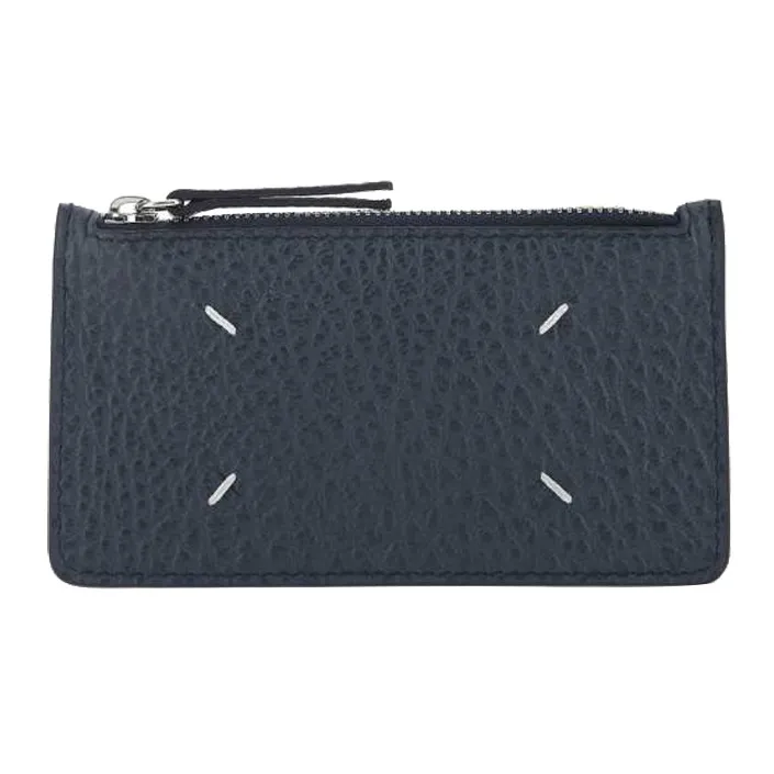 Maison Margiela Cow Leather Wallet Women's Blue-0