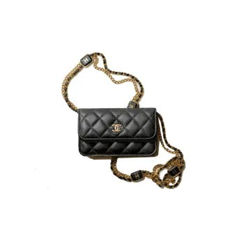 CHANEL Sheepskin Handheld Shoulder Bag, Crossbody Bag Regular Women's Black