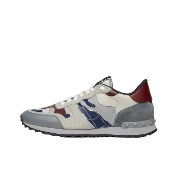Valentino Rockrunner Low Top Casual Shoes Men's Red Gray