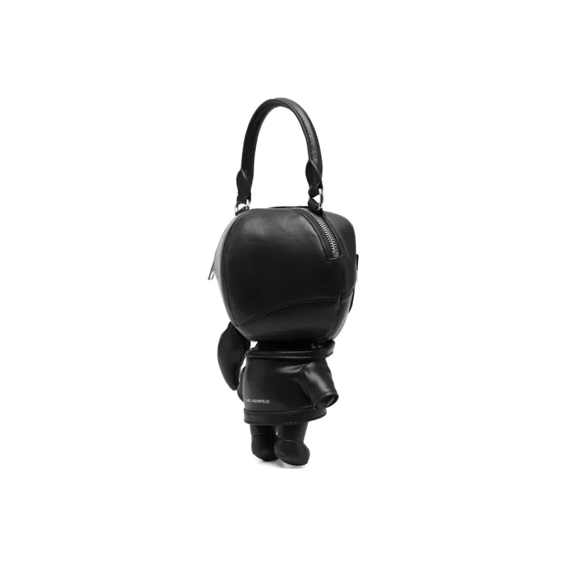 KARL LAGERFELD Leather Shoulder Bag Crossbody Bag Handbag Women's Black-1