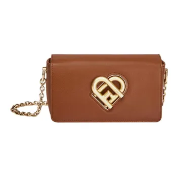 Furla My Joy Taita Calfskin Small Square Bag Shoulder Bag Crossbody Bag Mini Women's Brown
