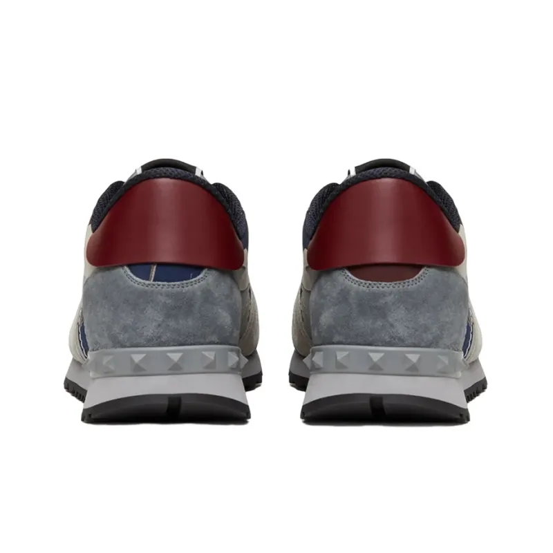 Valentino Rockrunner Low Top Casual Shoes Men's Red Gray-4