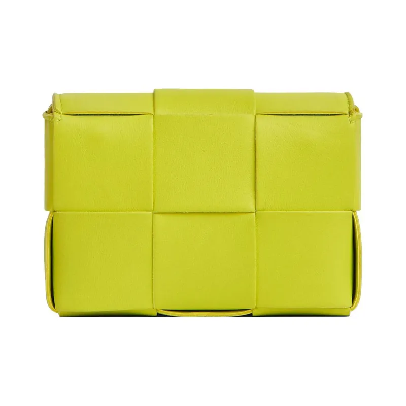 Bottega Veneta Cassette Mini Intreccio Acid Kiwi-2