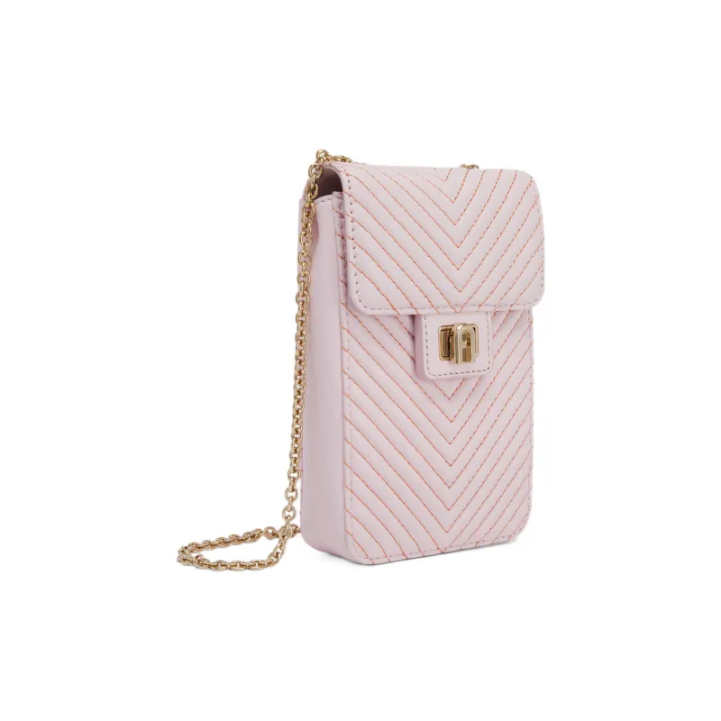 Furla Pop Star Nappa Lambskin Cell Phone Pouch Shoulder Bag Crossbody Bag Mini Women's Light Pink-1
