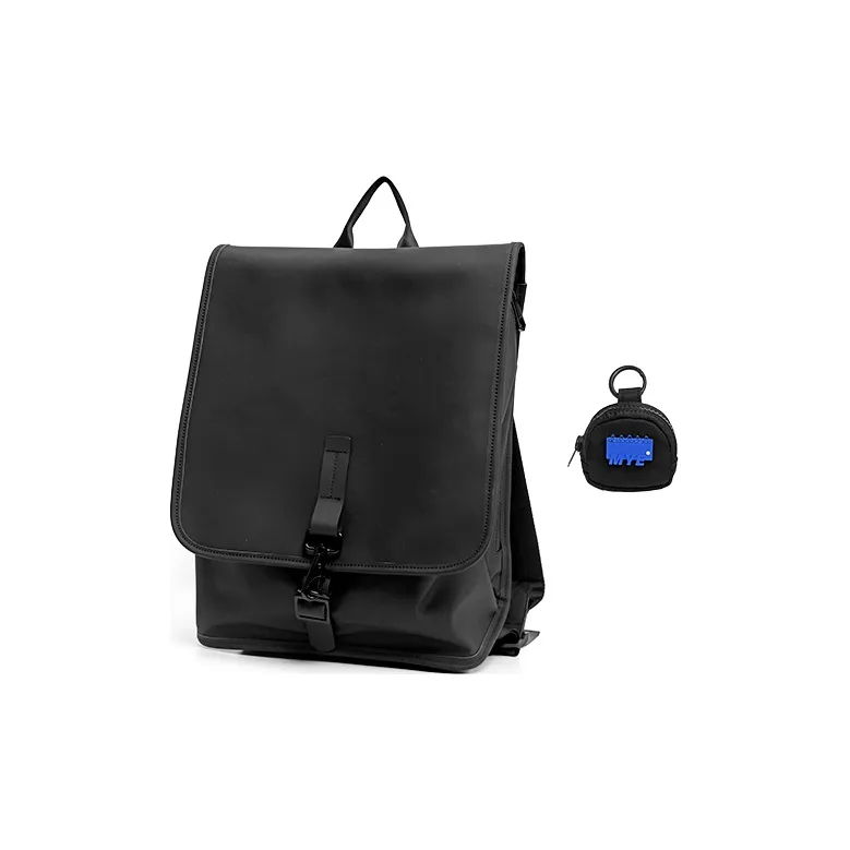 MYEDITION Backpacks PU Black Unisex-8