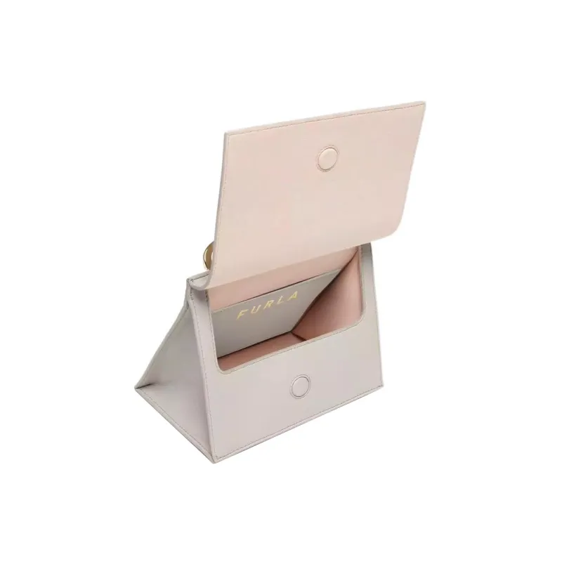 Furla Linea Futura Recycled Roxy Leather Effect Fabric Shoulder Bag, Crossbody Bag, Handbag Mini Women's White-4