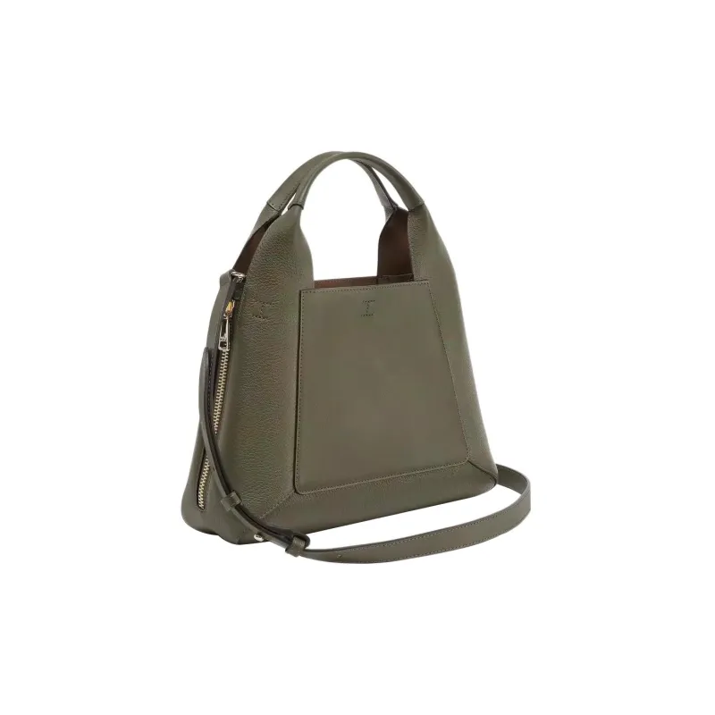 Furla Gilda Calfskin With Grain Leather Handbag, Shoulder Bag, Crossbody Bag Medium Size Women's Olive Green-2