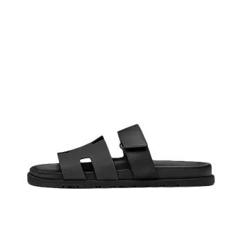HERMES Chypre Odor Resistant Slide Slippers Men's Black
