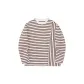 WHITE/White with Brown Stripes