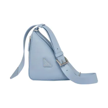 PRADA Saffiano Leather Fanny Pack Men's Sky Blue