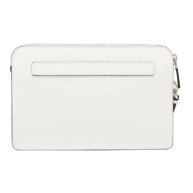 PRADA Saffiano Leather Clutch Regular Men's White-2