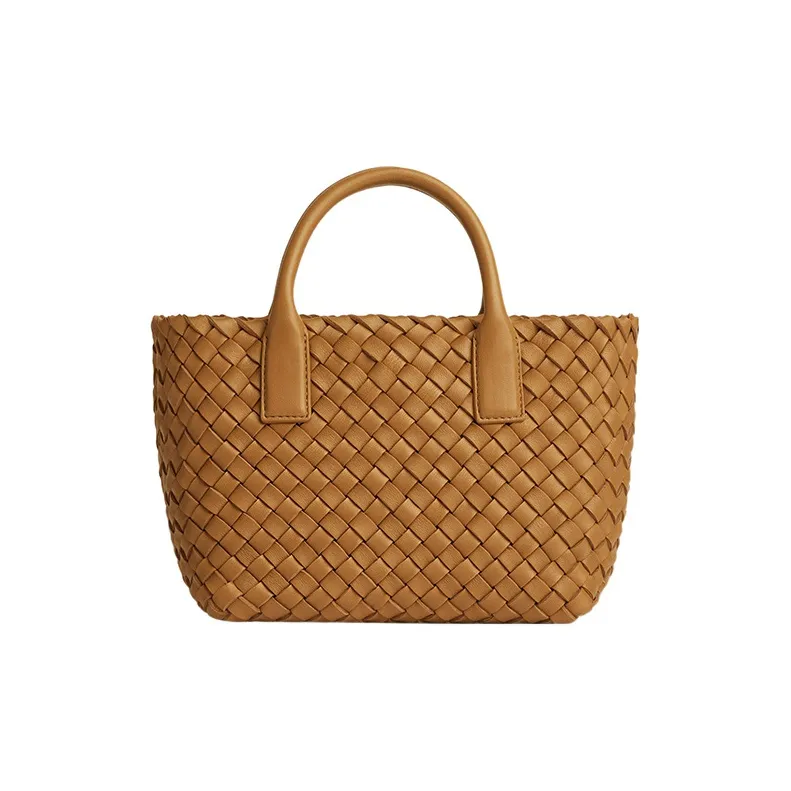 Bottega Veneta Cabat Intreccio Tote Bag Mini Caramel-0