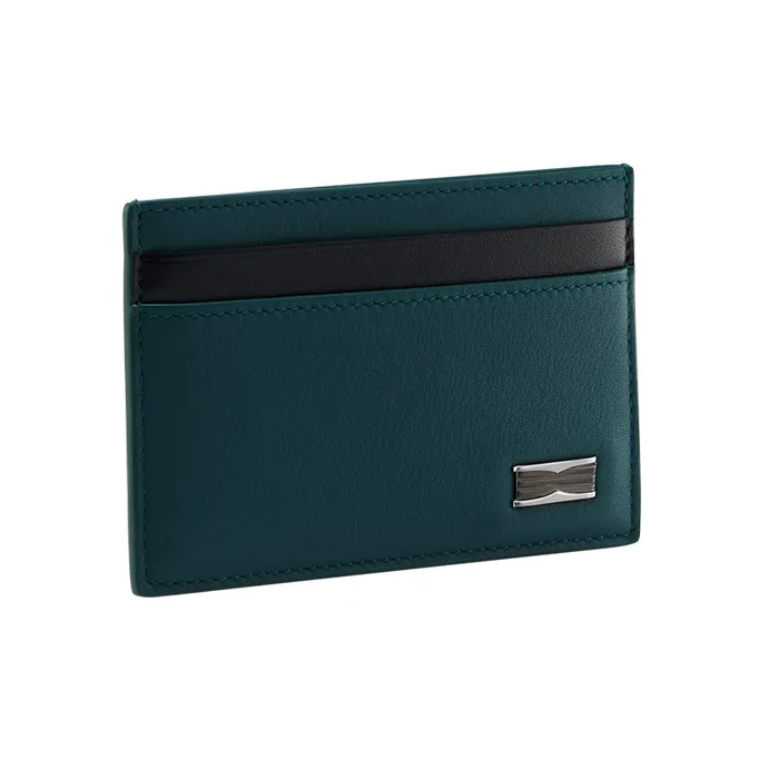 BVLGARI B.Zero1 Series Calfskin Card Holder Men's Green-0
