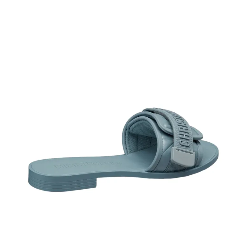 DIOR Diorevolution Rubber Sole Slide Slippers Women's Sky Blue-3