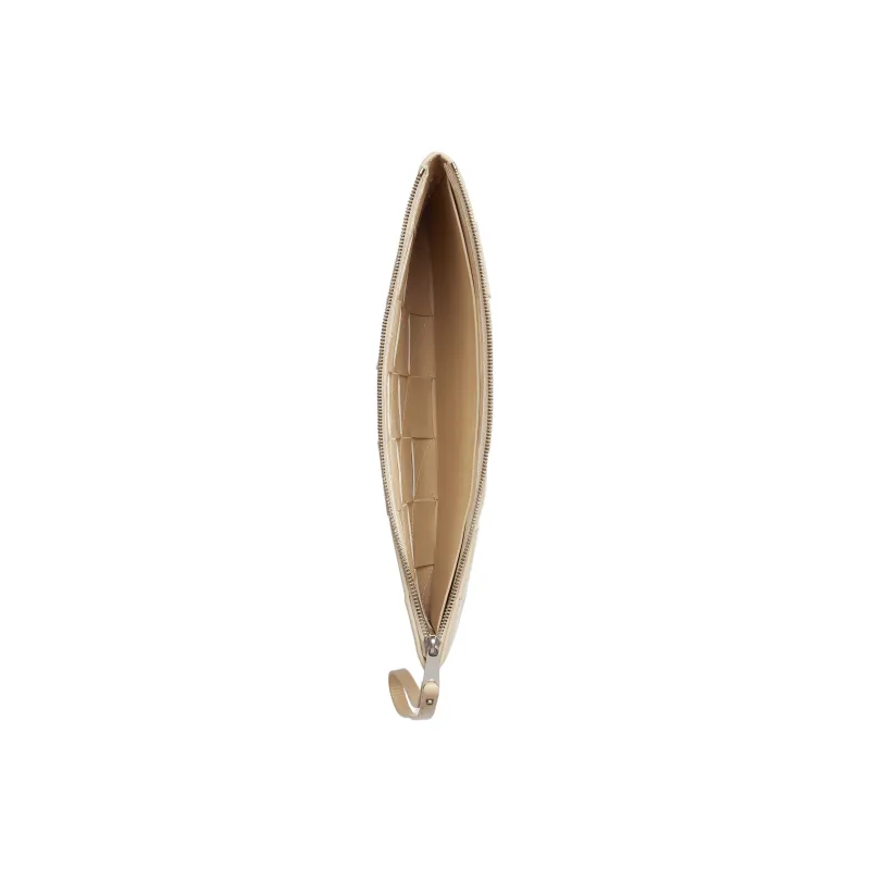 Bottega Veneta Calfskin Clutch Tubas Men's Gold-2
