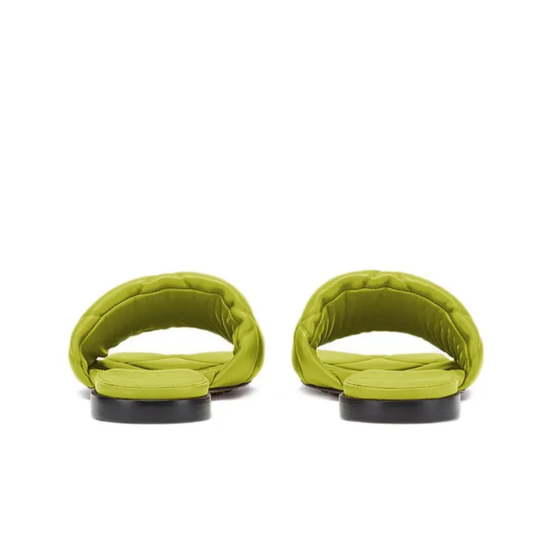 Bottega Veneta Lido Abrasion Resistant Slide Slippers Women's Yellow-4