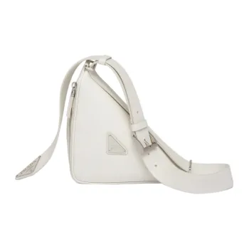 PRADA Saffiano Saffiano Leather Fanny Pack Men's White
