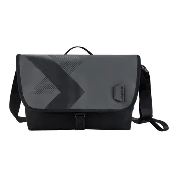 BAGSMART Polyester Crossbody Handbag Large Size Unisex Black/Ecru