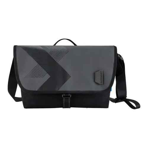 BAGSMART Polyester Crossbody Handbag Large Size Unisex Black/Ecru