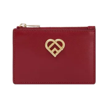 Furla My Joy Taita Calfskin Document Wallet Card Holders Small Size Women's Cherry Red