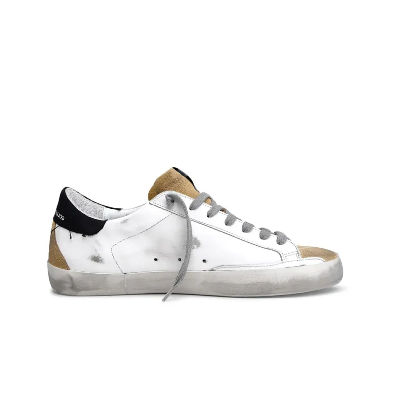 Golden Goose Super Star Low Top Stylish Skateboarding Shoes Men's White Green Vintage Version-1