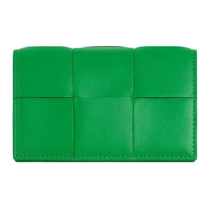 Bottega Veneta Calfskin Card Holder Men's Green-0