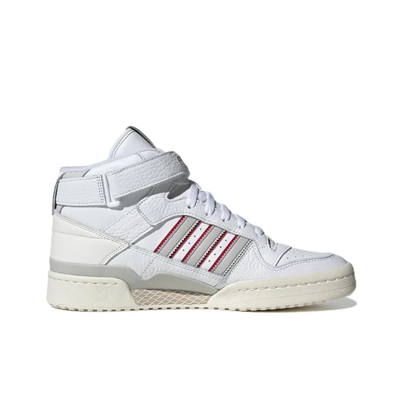 adidas originals Forum Mid White Grey Red-1