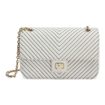 Furla Pop Star Nappa Lambskin Shoulder Bag, Crossbody Bag Small Size Women's Light Green