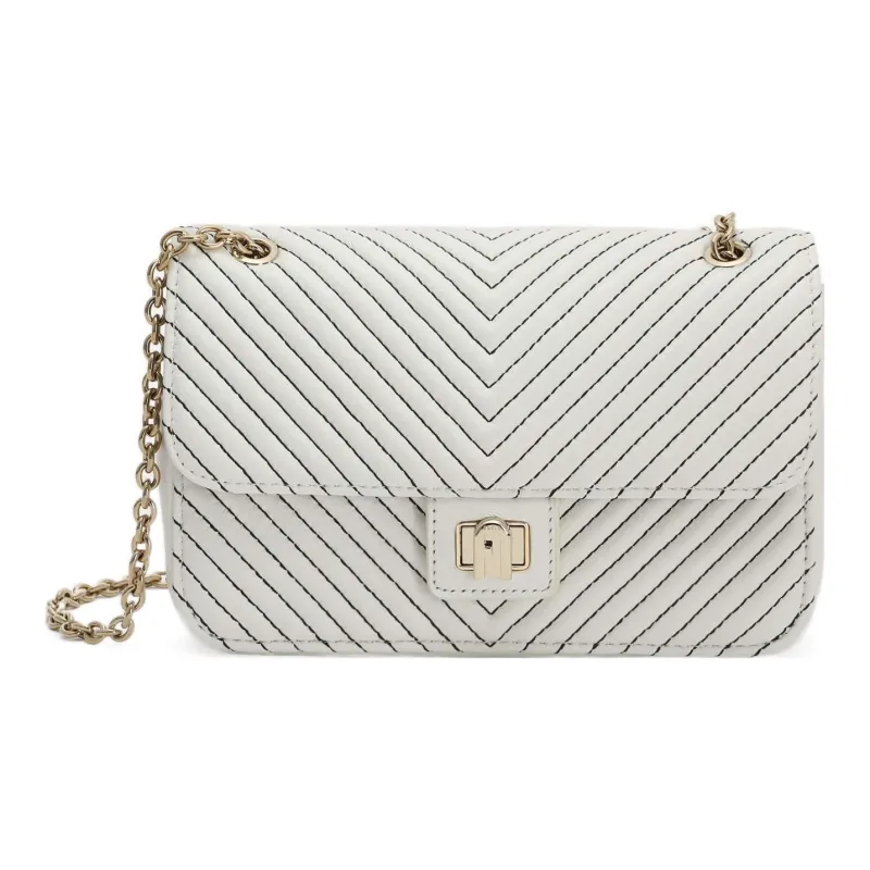 Furla Pop Star Nappa Lambskin Shoulder Bag, Crossbody Bag Small Size Women's Light Green-0