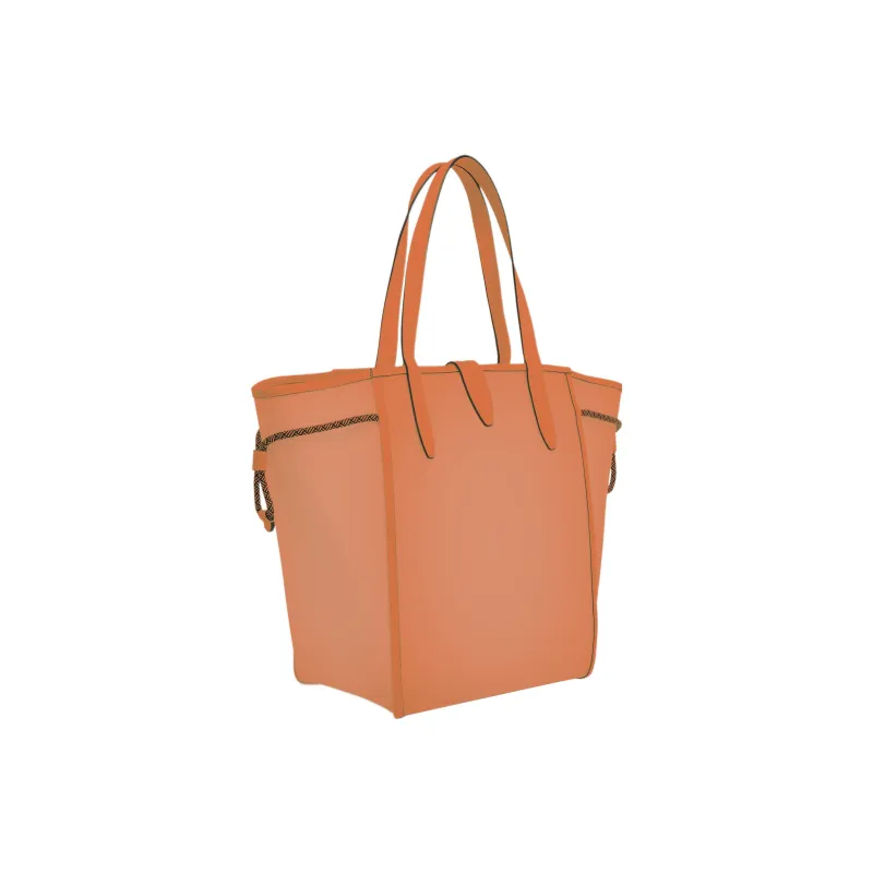 Furla Net Collection &Sorrento Calfskin Tote Bag, Shopping Bag, Handbag, Shoulder Bag Tubas Women's Orange-2